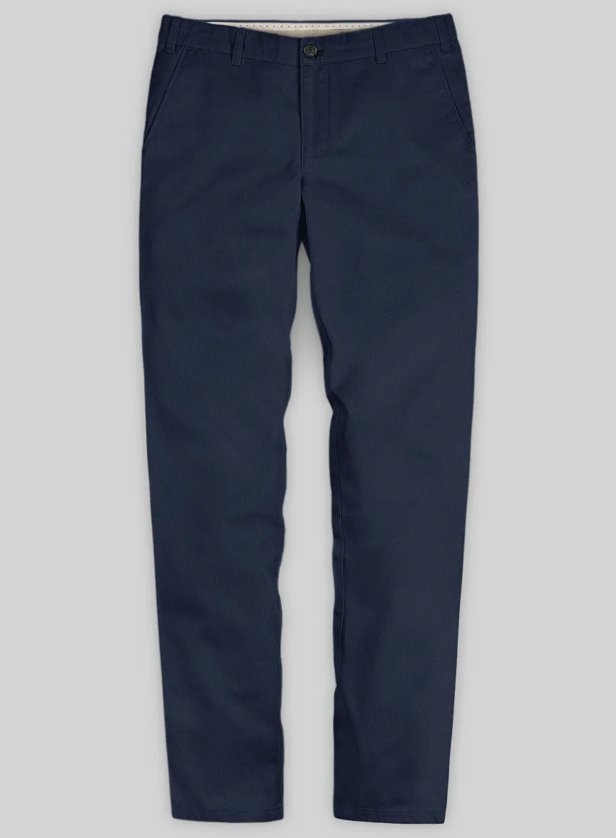 Washed Stretch Summer Royal Blue Chino Pants