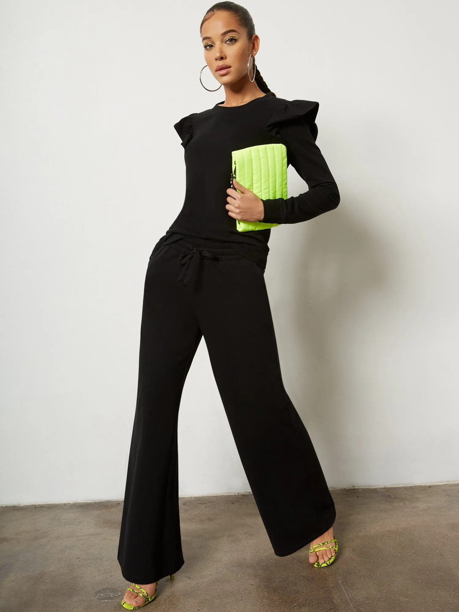 Wide-Leg Drawstring Lounge Pant