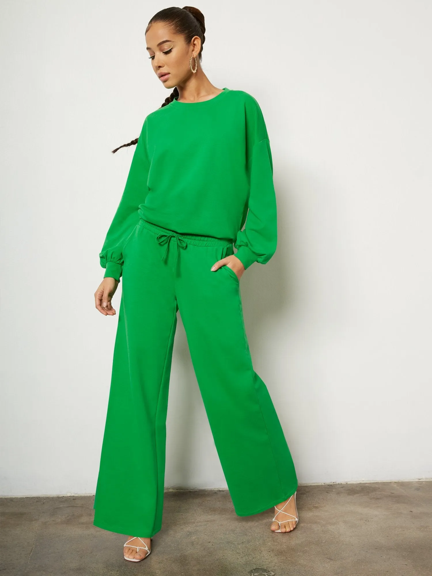 Wide-Leg Drawstring Lounge Pant