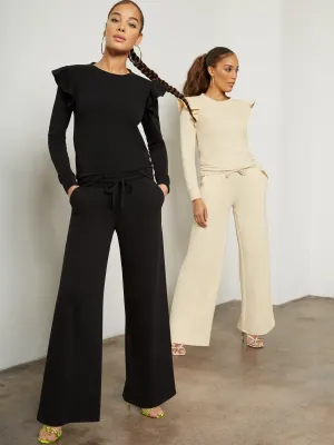 Wide-Leg Drawstring Lounge Pant