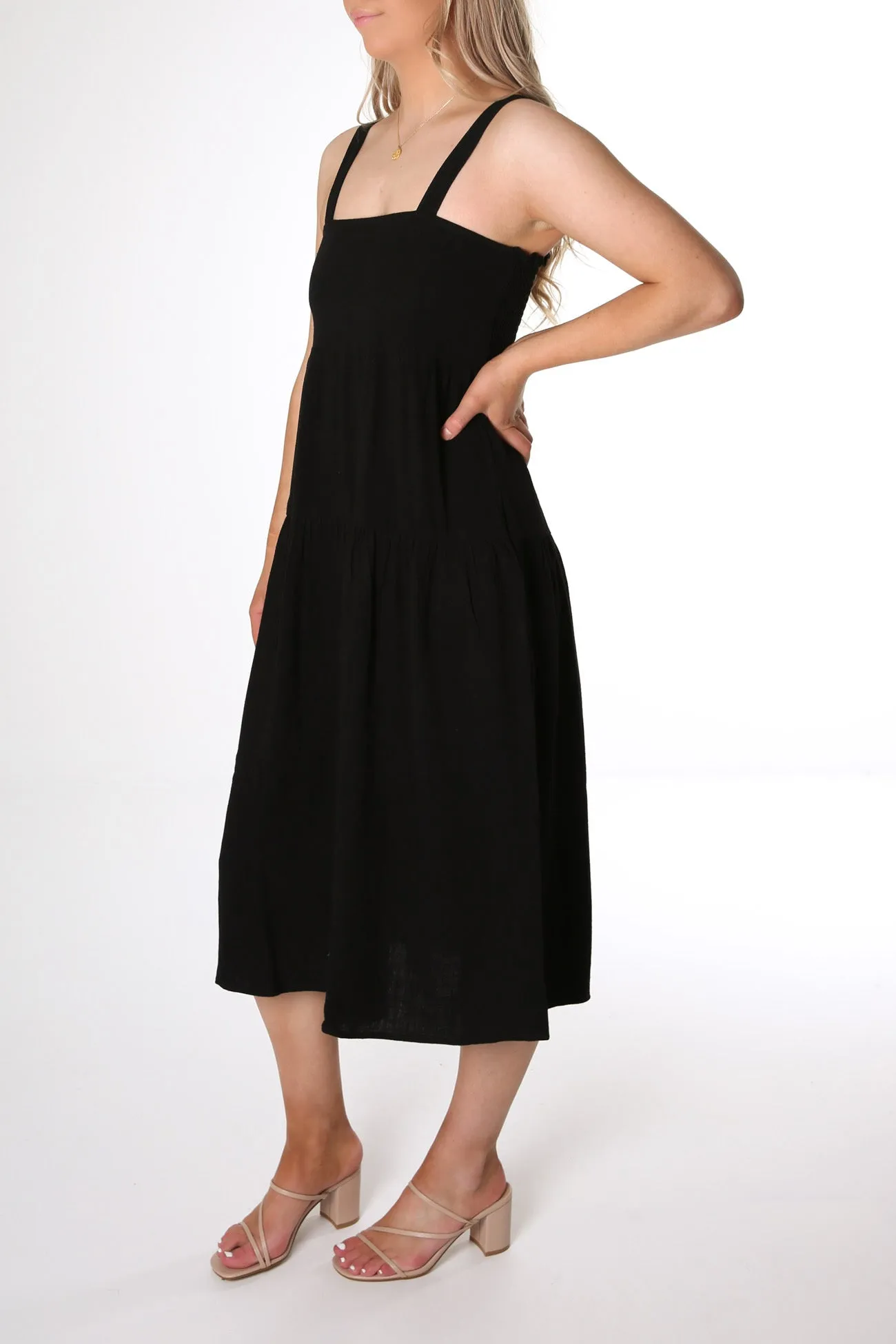 Willa Midi Dress Black