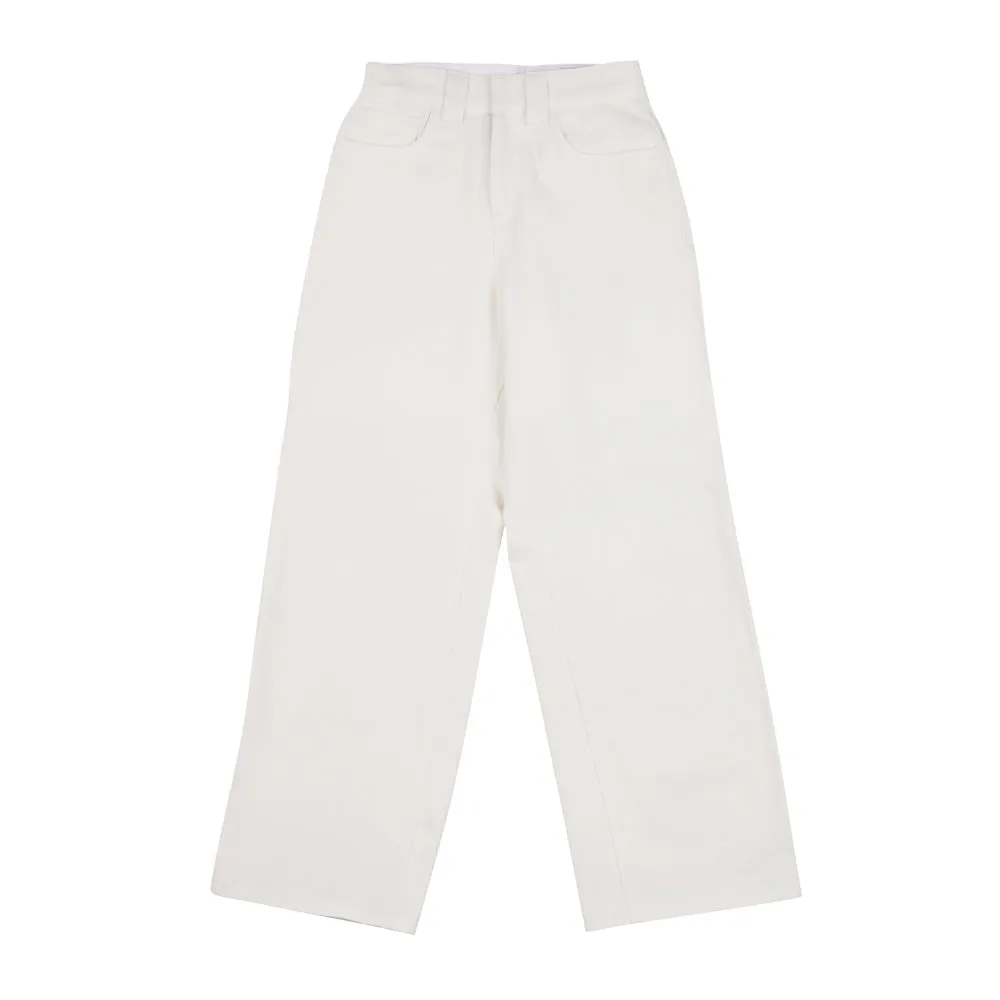 WMNS LOOSEFIT COTTON PANTS WHITE