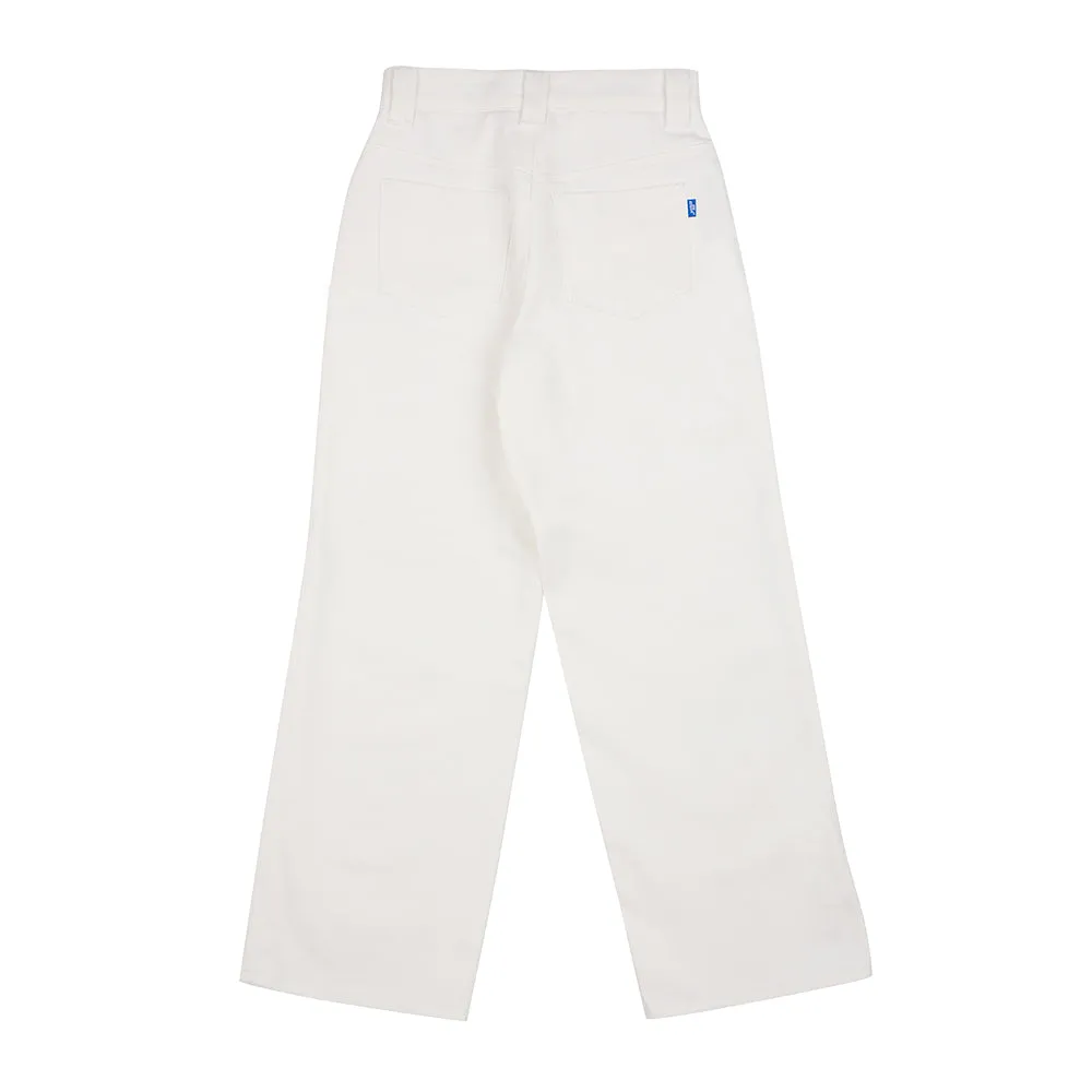 WMNS LOOSEFIT COTTON PANTS WHITE